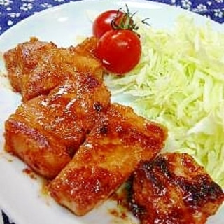 お安い輸入ポークで、豚肉の味噌漬け焼き